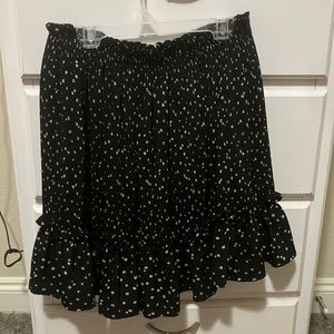 Black flower skirt